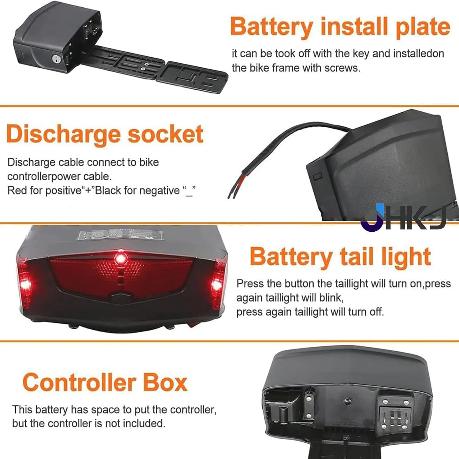 Motor Conversion Kits with Charger reopen reabsorb exalted volume Electric Bike Batteries 36V Rear Rack Lithium Battery 10Ah 12Ah 14Ah 15Ah 17.5Ah Replaceable Battery 48V for 360W-670W 