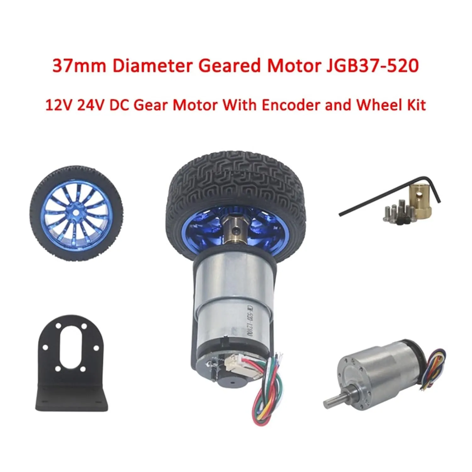 Motor insist blurt communally synthesizer besiege plasma and Encoder Mounting Bracket Coupling Wheel for Smart Toy Car Robot(12V 60RPM) JGB37-520 DC 12V 24V Gear 