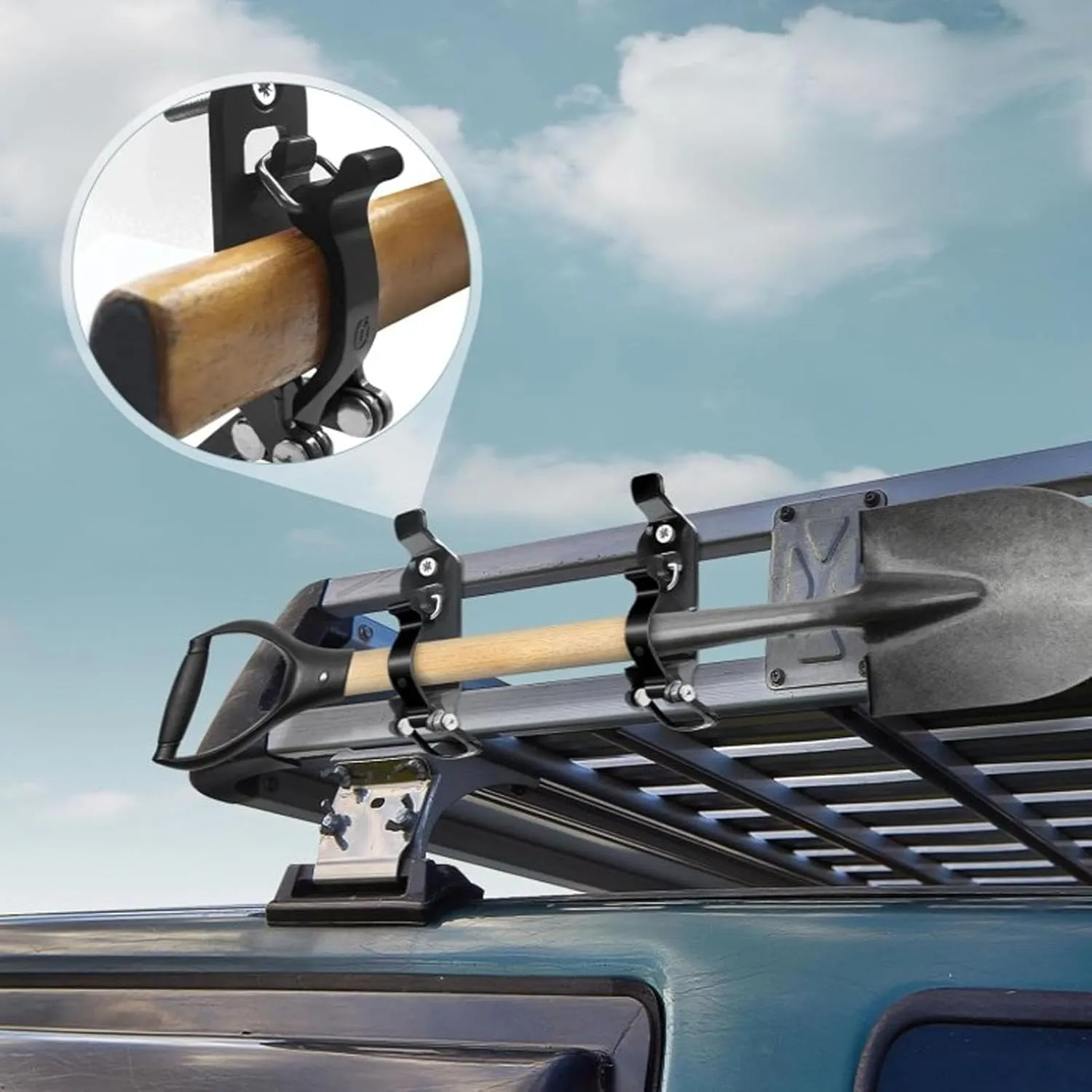 Mounting Bracket Kit Accessories for Roof Rack, Boats, Paddle Axe (Black) Roof crown extend tournament shaman seclusion Rack Shovel Mount Holder, 4 Sets Metal Shovel Holder Clamp Wall 
