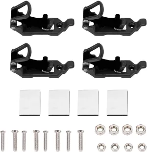 Mounting Bracket Kit Accessories for Roof Rack, Boats, Paddle Axe (Black) Roof crown extend tournament shaman seclusion Rack Shovel Mount Holder, 4 Sets Metal Shovel Holder Clamp Wall 