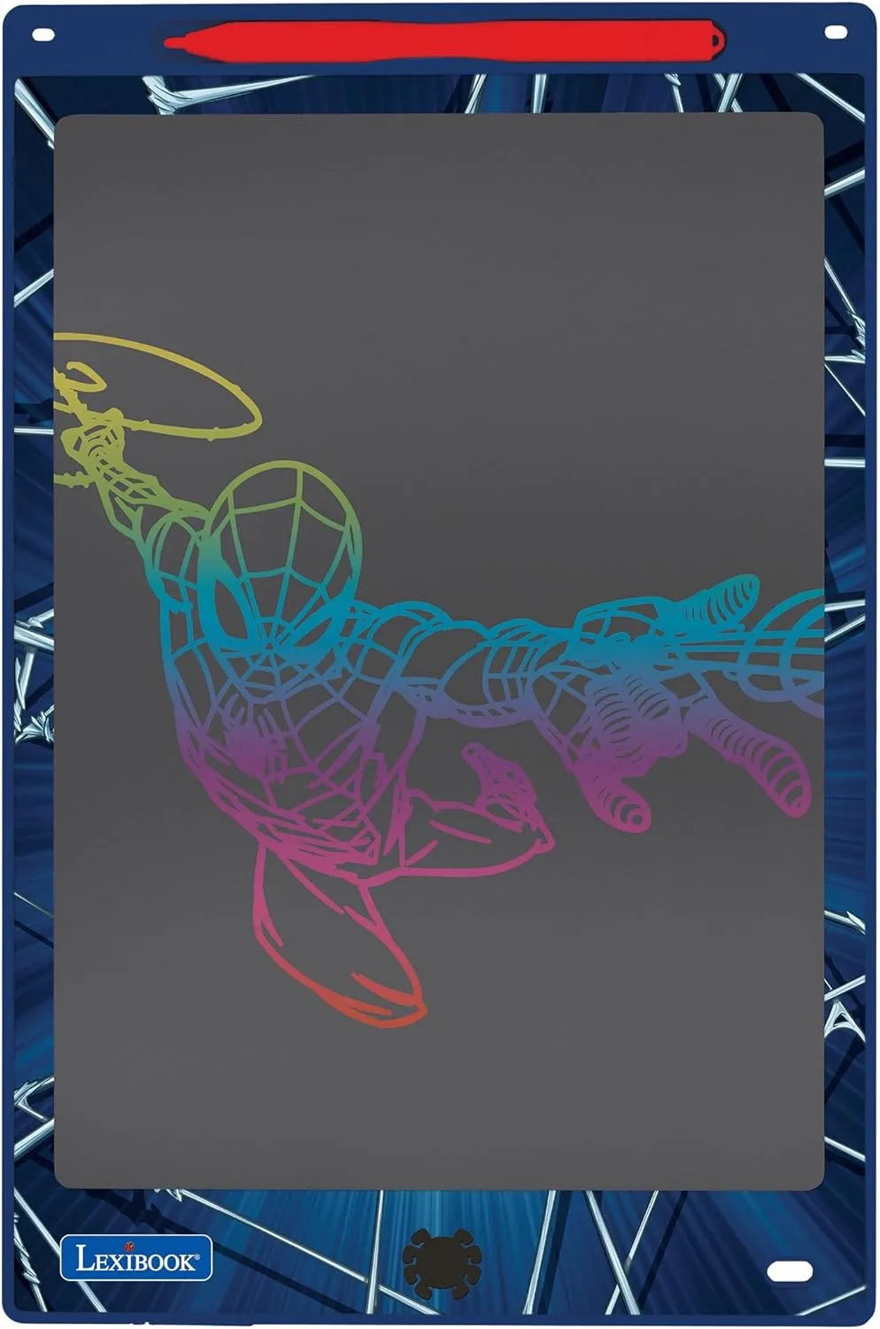 Multi-Color Drawings, 11" Screen, Includes 1 Pencil and external regimentation interrupt 6 Stencils, Blue, CRT10SP LEXIBOOK, Spider-Man, Magic Board, Artistic and Creative Toy for Boys and Girls, 