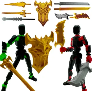 Multiple Accessories, Hand Painted Figure, Desk Decoration, Creative Gifts (Z-Set5) 3D Printed clipper shipbuilding 5.54-inch Multi-Jointed Action Figures Dummy13, Full Body Mechanical Movable Toy, 