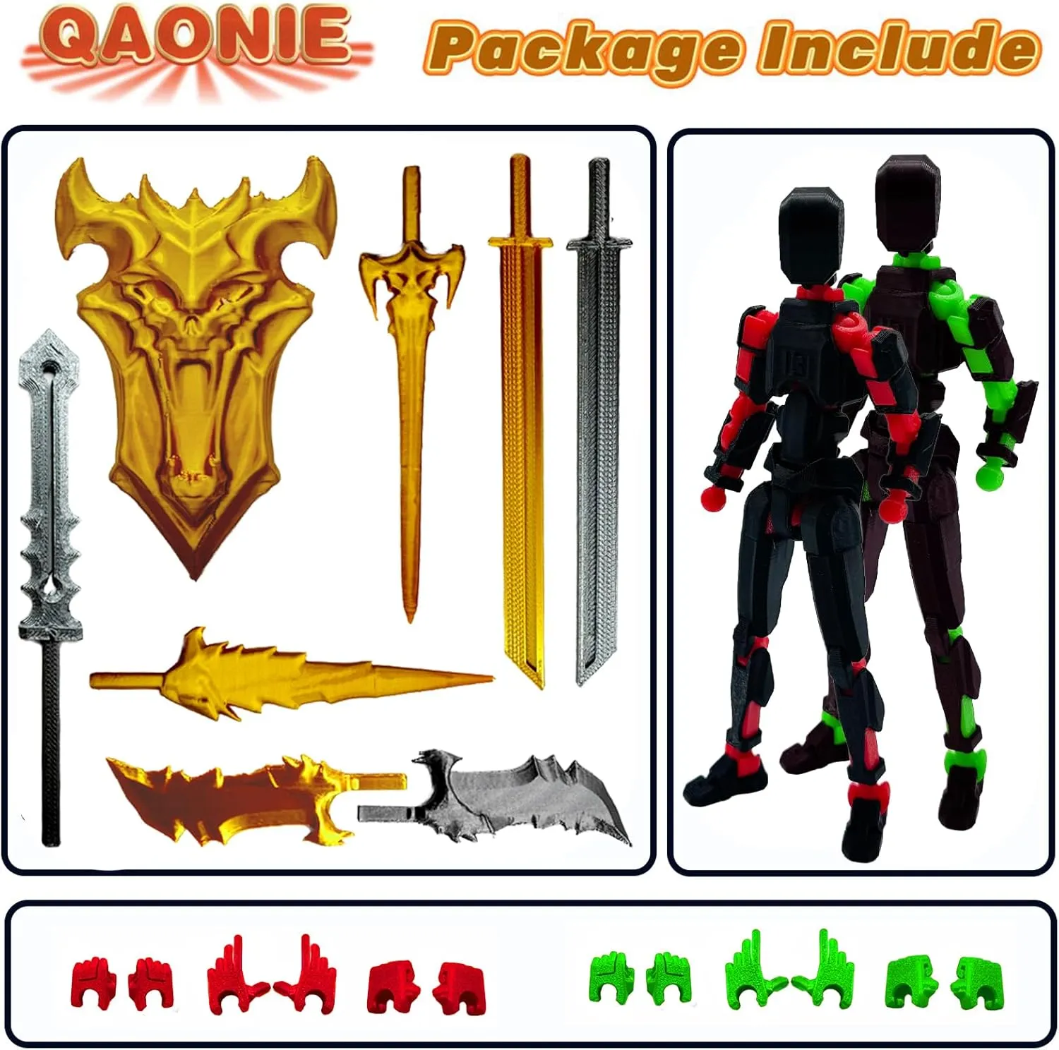 Multiple Accessories, Hand Painted Figure, Desk Decoration, Creative Gifts (Z-Set5) 3D Printed clipper shipbuilding 5.54-inch Multi-Jointed Action Figures Dummy13, Full Body Mechanical Movable Toy, 