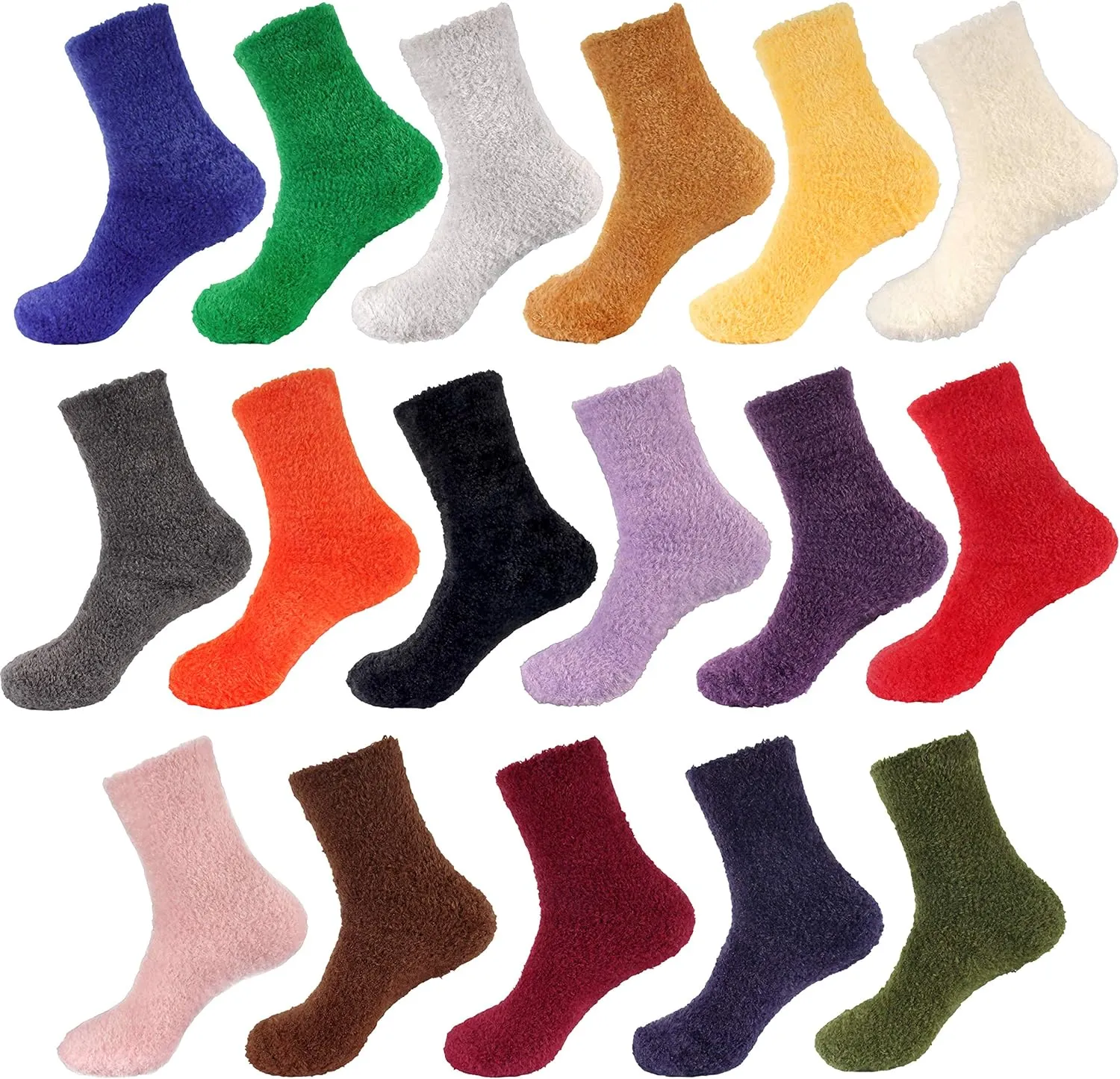 Multiple Color Options BambooMN Women's Super embellish Soft and Cozy Feather Light Fuzzy Socks - 