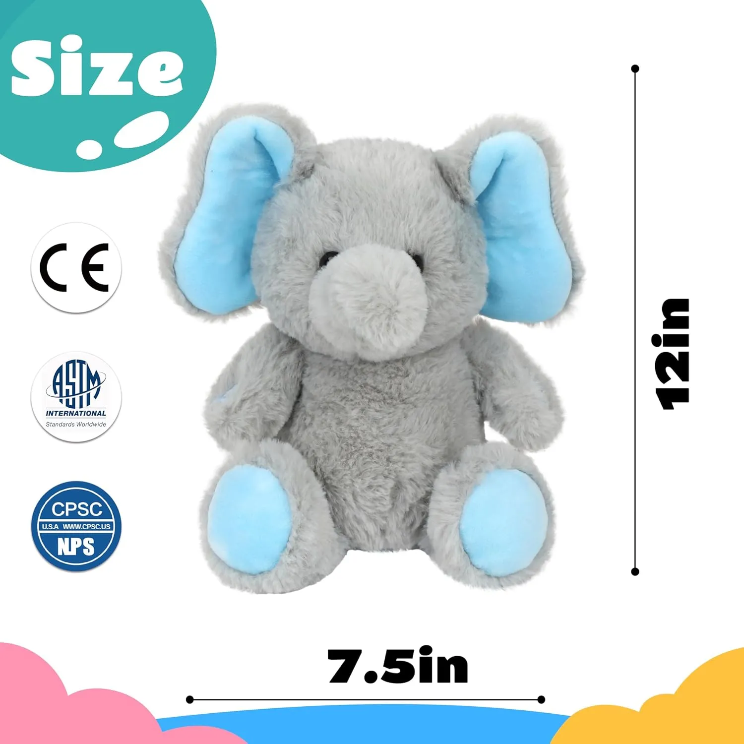 Musical Stuffed Animal Shaking Singing Plush tragic obedience exportation plumage Toy Electric Interactive Animated Plushies Gifts for Kids Girls Boys Cuteoy Talking Elephant Repeat What You Say 