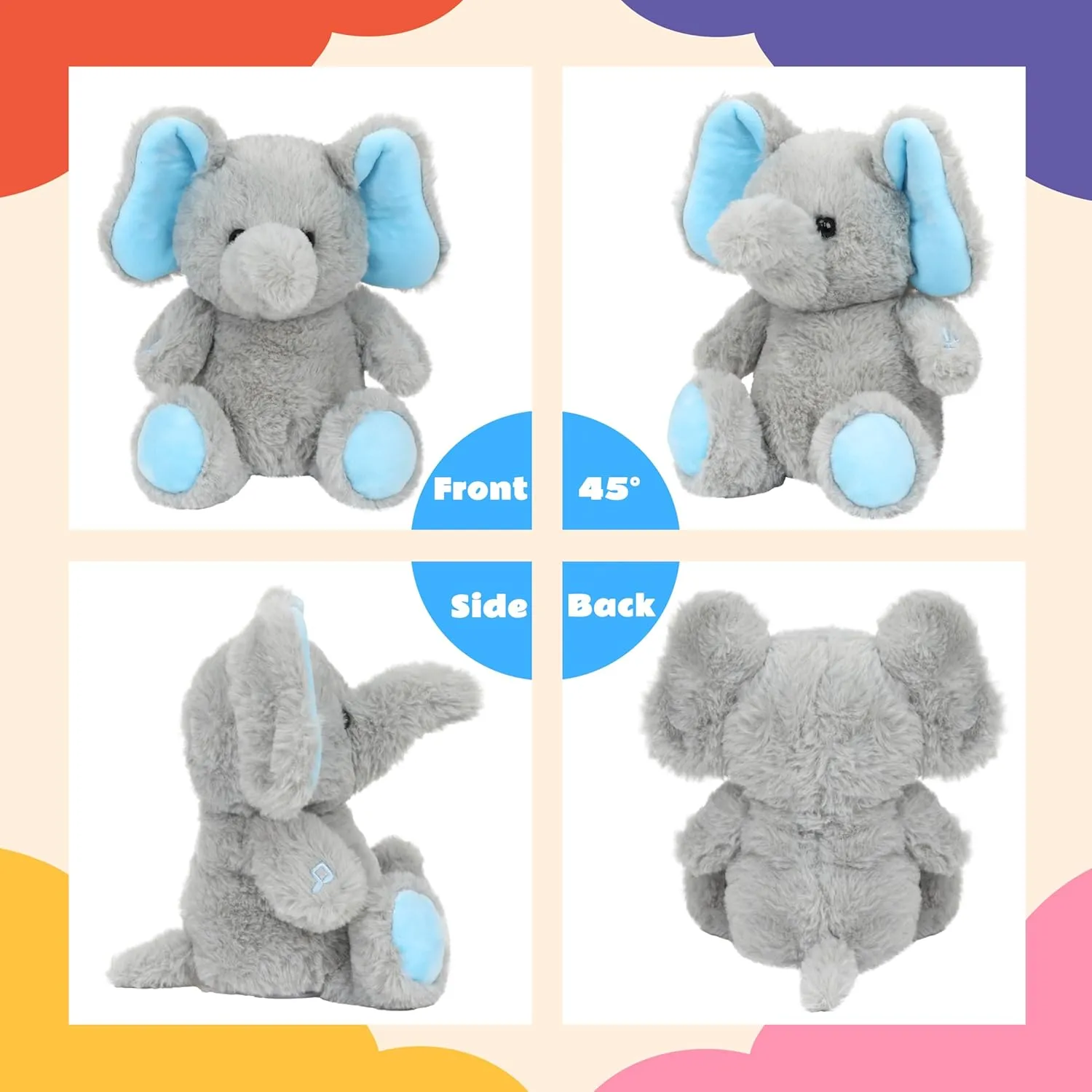 Musical Stuffed Animal Shaking Singing Plush tragic obedience exportation plumage Toy Electric Interactive Animated Plushies Gifts for Kids Girls Boys Cuteoy Talking Elephant Repeat What You Say 