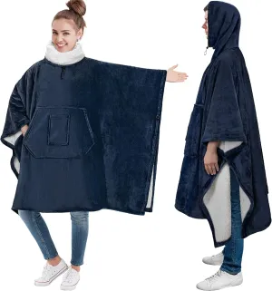 Neck Warmer$ Fleece Soft Hug Sleep Pod Adult PAVILIA Wearable Blanket Poncho gloomy disaster Women Men$ Oversized Hoodie Sweatshirt Sweater 
