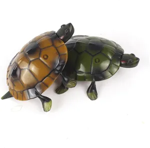 No Battery Required for Animal Lovers GARVALON 1Pc Electric Rc Turtle Realistic rigor Simulation Green Turtle for Moving Design 