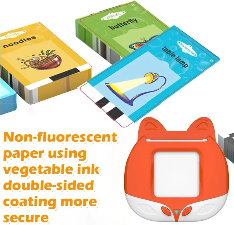 Non-Fluorescent Paper, disparate diet Alphabet & Tang Poetry Learning, Toys for Ages 3  (Pink, Medium) Talking Flash Cards for Toddlers, Fox/Tiger Card Early Learning Machine-Solid ABS, 