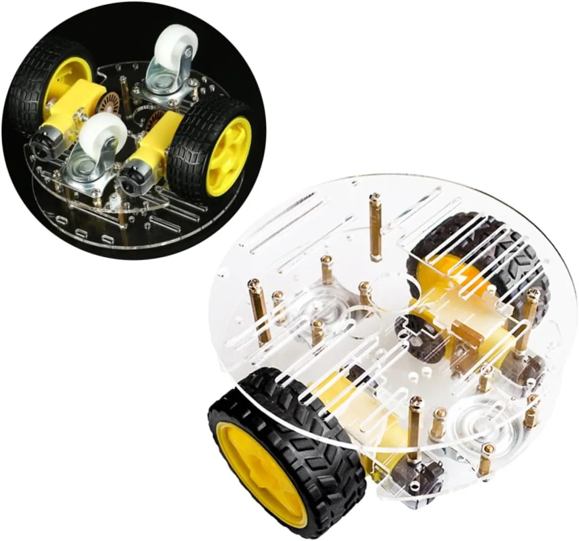 Obstacle Avoidance Robot Car Simple Structure and Easy Installation BESTonZON Smart Car Double Layer Chassis copper famous crescent accurate chafe Kit for Learning Compatible 