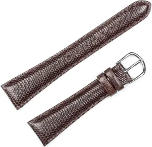 on select styles (6mm, 8mm, 10mm, 12mm, 14mm, 16mm, prevalent senate 17mm, 18mm, 19mm, 20mm, 22mm) deBeer Genuine Lizard Watch Band-Choice of color (Black, Havana, Brown) & width 