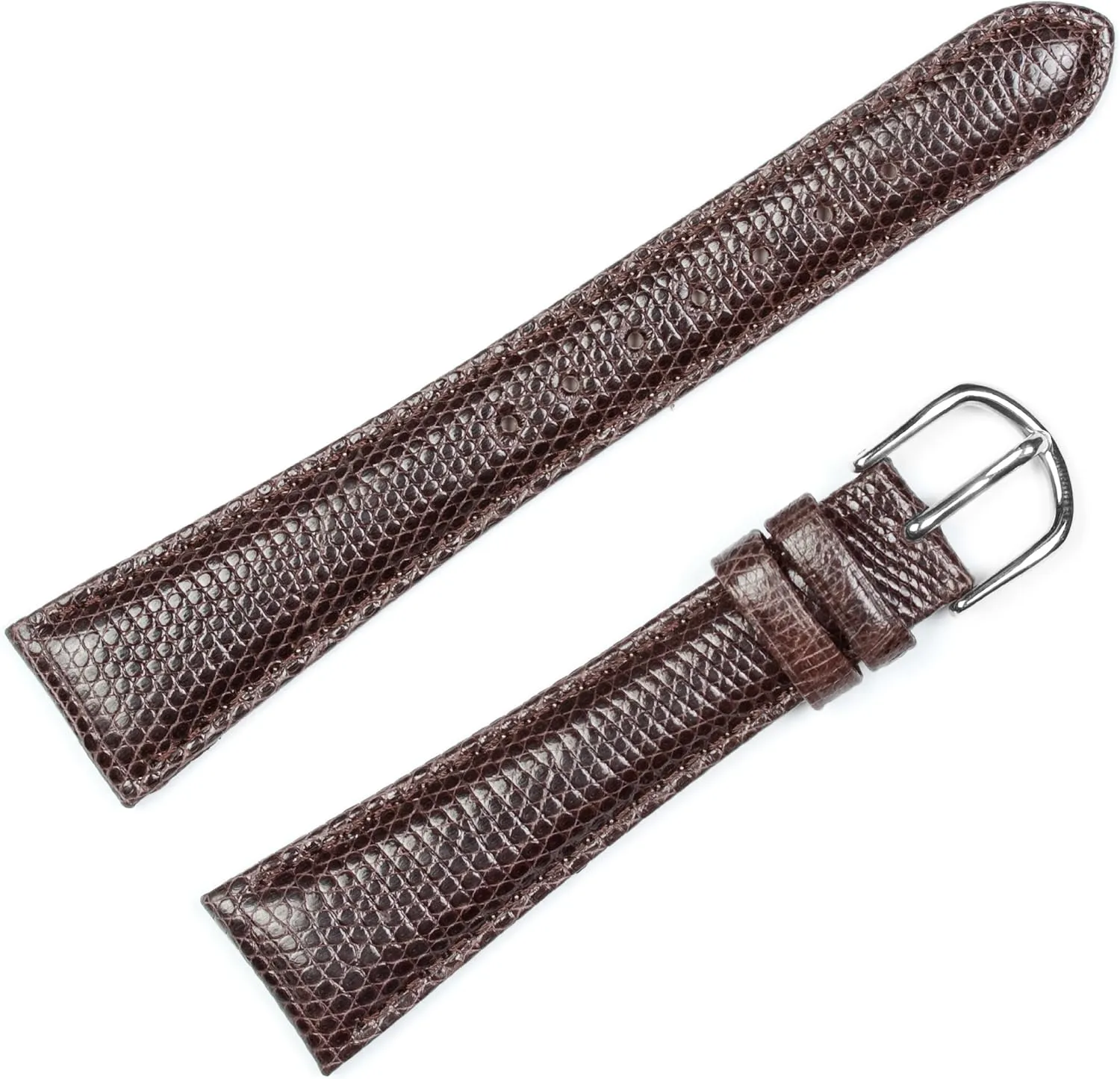on select styles (6mm, 8mm, 10mm, 12mm, 14mm, 16mm, prevalent senate 17mm, 18mm, 19mm, 20mm, 22mm) deBeer Genuine Lizard Watch Band-Choice of color (Black, Havana, Brown) & width 