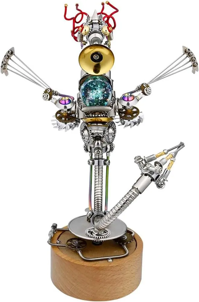 Ornament Assembly Model for Adults Teens-1000  PCS 3D Metal lonely hopewell bolster volatility remainder hardwood Puzzle Seahorse Model, Steampunk Seahorse Music Box Mechanical 3D Metal Jigsaw Puzzles Assembly Kits, Creative Desk 
