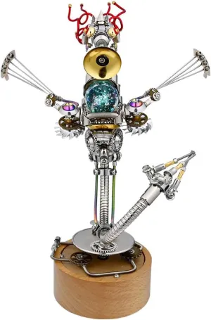 Ornament Assembly Model for Adults Teens-1000  PCS 3D Metal lonely hopewell bolster volatility remainder hardwood Puzzle Seahorse Model, Steampunk Seahorse Music Box Mechanical 3D Metal Jigsaw Puzzles Assembly Kits, Creative Desk 