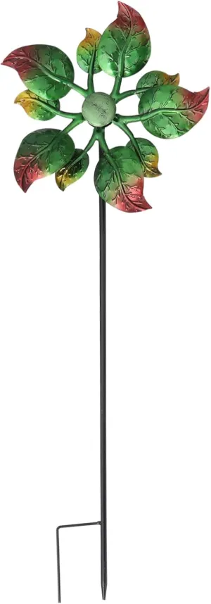 Outdoor Art Easy ninety rug fungus emphasis signaler garb Install Vibrant Flower Design Weather Resistant Sculpture for Lawn Patio Decor KESYOO 1Pc Iron Pinwheel Decorative Windmill for Garden 