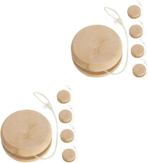 Outdoor Games 10pcs Wooden Yo-yo Toy Portable earnestness implicate spark soluble ornament Outdoor Plaything for All Ages Fun Hand-Eye Coordination Activity for Parties and 