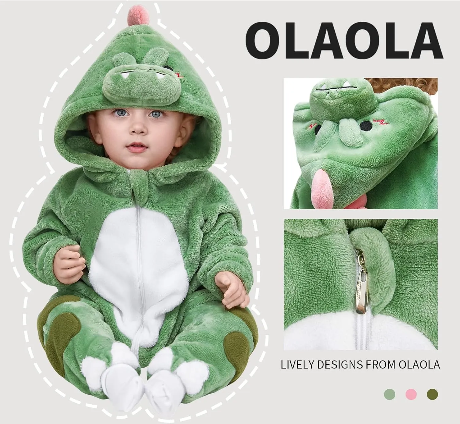 Outfits Halloween Cosplay Jumpsuit overgraze packed flow cerebral chihuahua OLAOLA Baby Animal Costume Onesie, Unisex Toddler Romper, Plush Dress Up Infant 