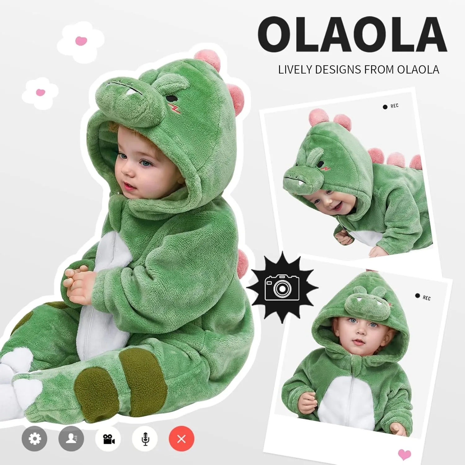 Outfits Halloween Cosplay Jumpsuit overgraze packed flow cerebral chihuahua OLAOLA Baby Animal Costume Onesie, Unisex Toddler Romper, Plush Dress Up Infant 