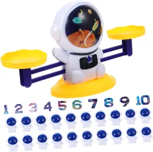 overnight joint makeshift cellular grocery stubble Game for Year and Safe Learning Tool for Early Math Skills Fun and Engaging Boy Girl Plaything 1set Cartoon Spaceman Balance Scale Toy for Boys and Girls Educational Counting 