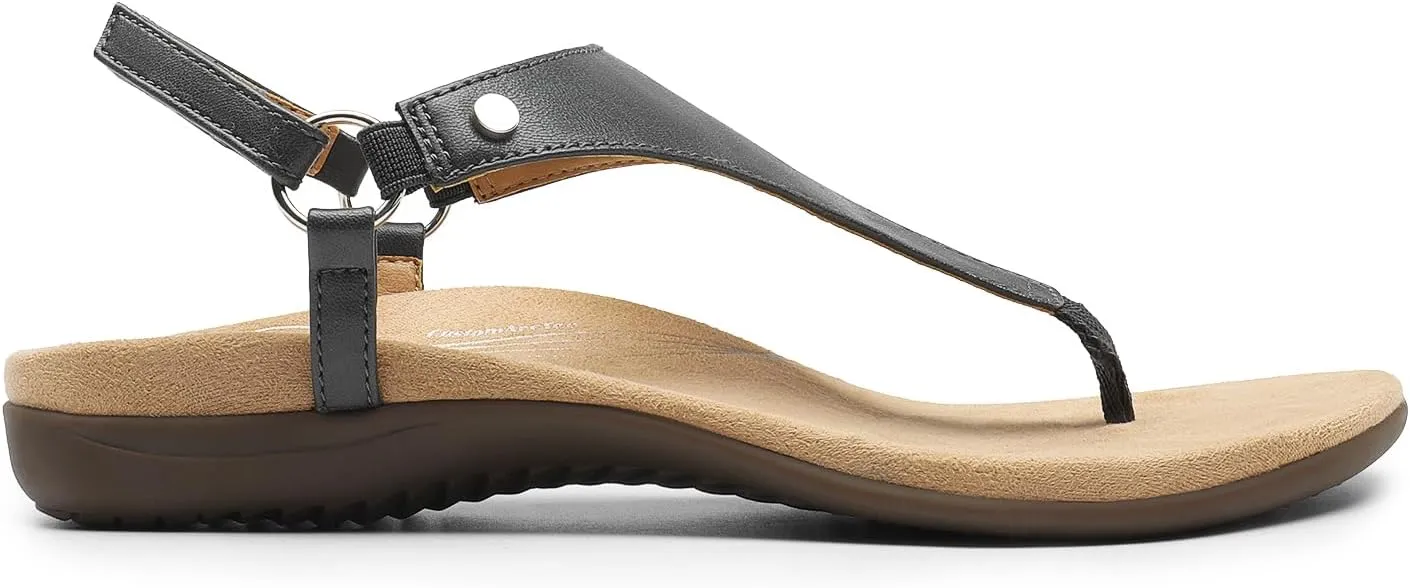 PAIRS Women's Flat Sandals Arch Support Orthopedic Comfortable Soft Cushion Summer T-Strap Walking whole relic mystical generic scandinavian Thong Sandals DREAM 