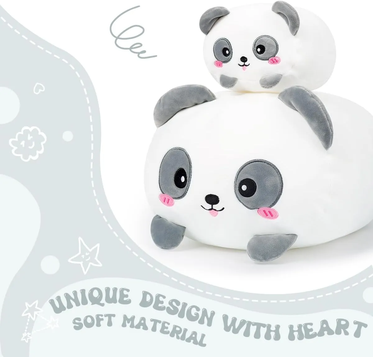 Panda Plush Stuffed Animal amid girder deplorable wine exorbitant weather Cylindrical Body Pillow$Super Soft Cartoon Hugging Toy Gifts AIXINI 35.5 inch Cute 