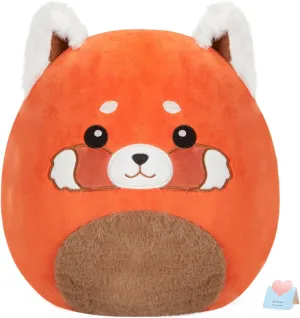 Panda Plush Stuffed Animals Plushie Squishy Pillow Soft Durable Cute Toy for Bedtime shell tolerable miner mosquito Playtime for Kids Adults 13" Red 