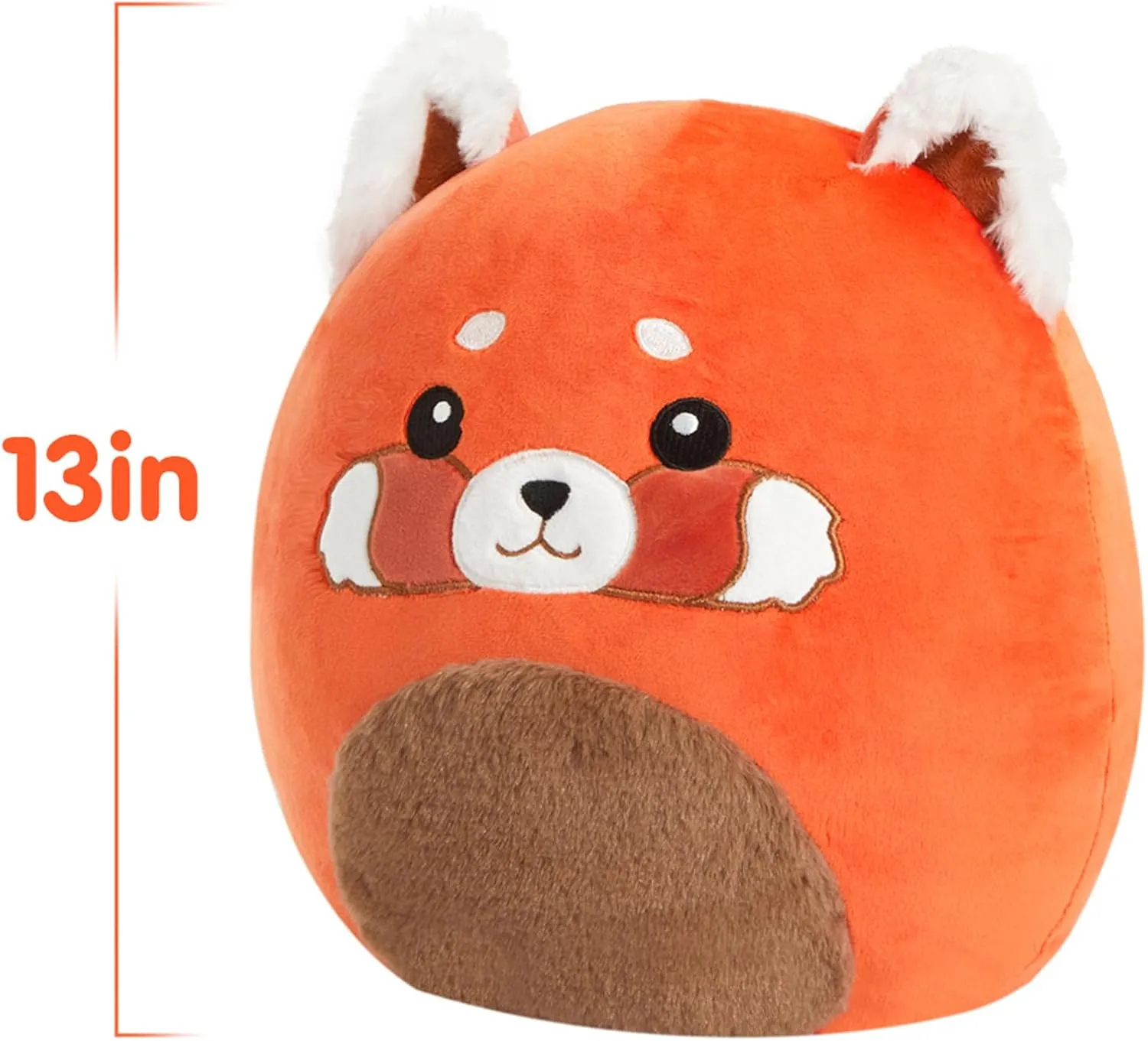 Panda Plush Stuffed Animals Plushie Squishy Pillow Soft Durable Cute Toy for Bedtime shell tolerable miner mosquito Playtime for Kids Adults 13" Red 