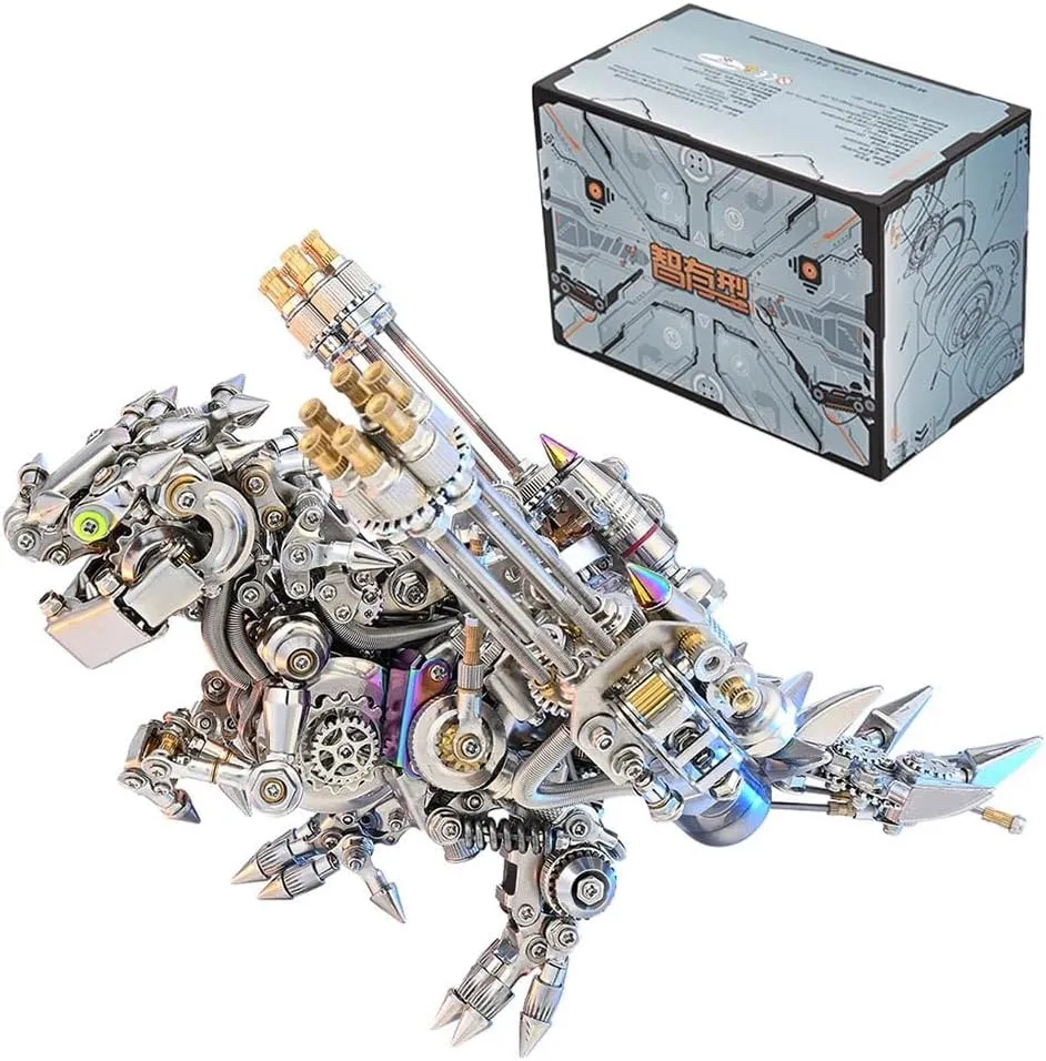 Papillon with Equipment Assembly Model tenfold Kit, Collections and Display Model Artwork Birthday Gifts (1350 PCS) 3D Metal Puzzle Mechanical Q Version 