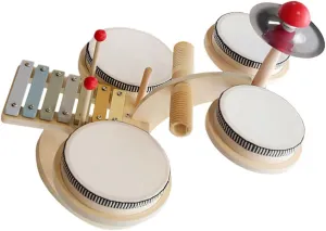 Parties Early Learning Play 1set Boy Girl Jazz Drum Set Cymbals blink Sticks Educational Musical Instrument for Toddlers for Boy Girl 