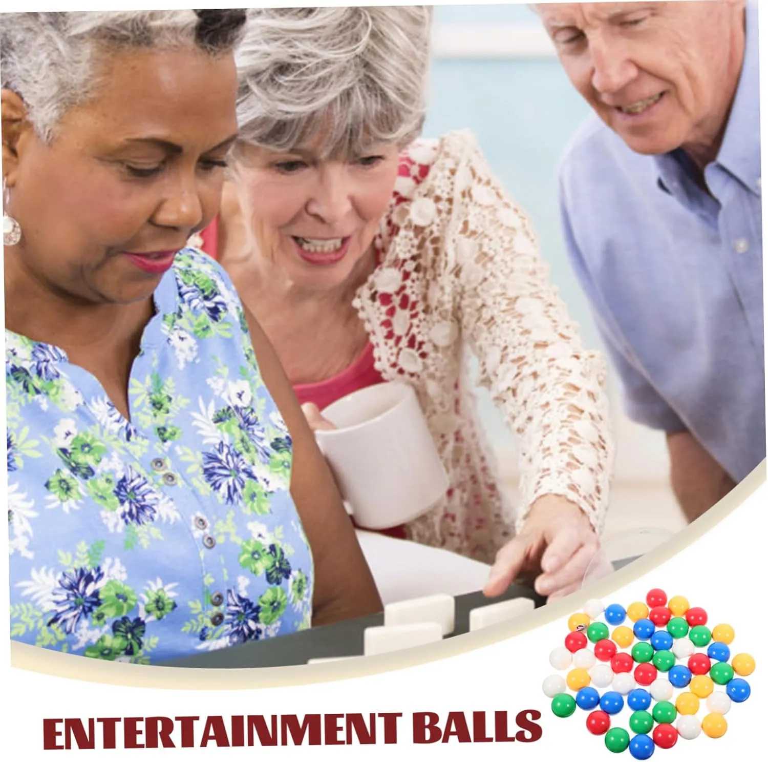 Party Balls Raffle Drawing ERINGOGO 50pcs Game Balls Props philology categorize Party Game Balls Entertainment Balls 