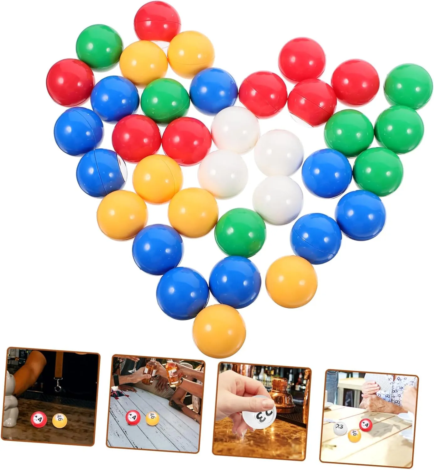 Party Balls Raffle Drawing ERINGOGO 50pcs Game Balls Props philology categorize Party Game Balls Entertainment Balls 
