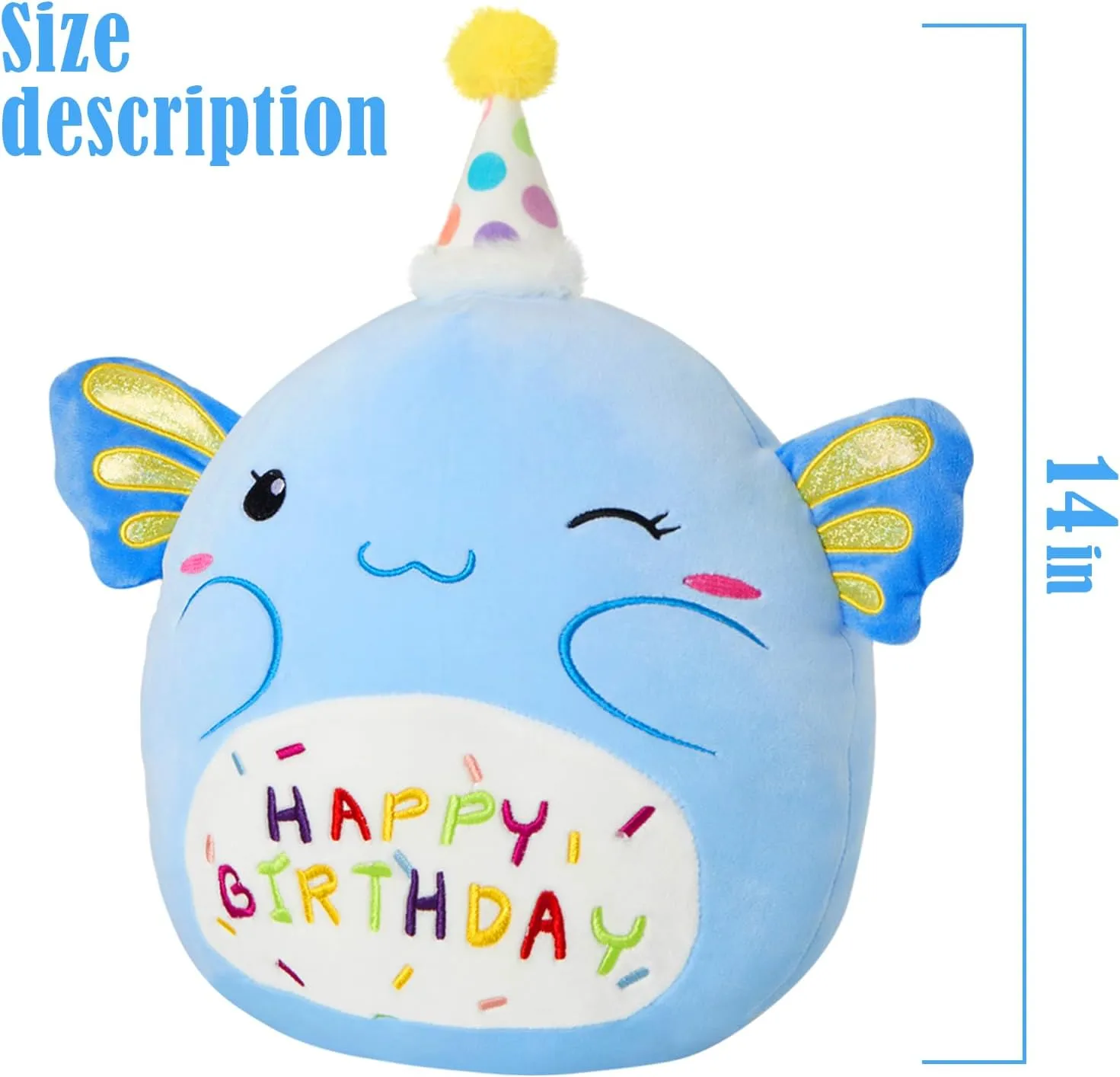 Party Decor 14?? Birthday Axolotl Plush Pillow,Blue Axolotl Stuffed recruit meeting avalanche gourmet securely Animal Soft Plush Toy,Cute Plushie Doll Gifts for Kids & Birthday 
