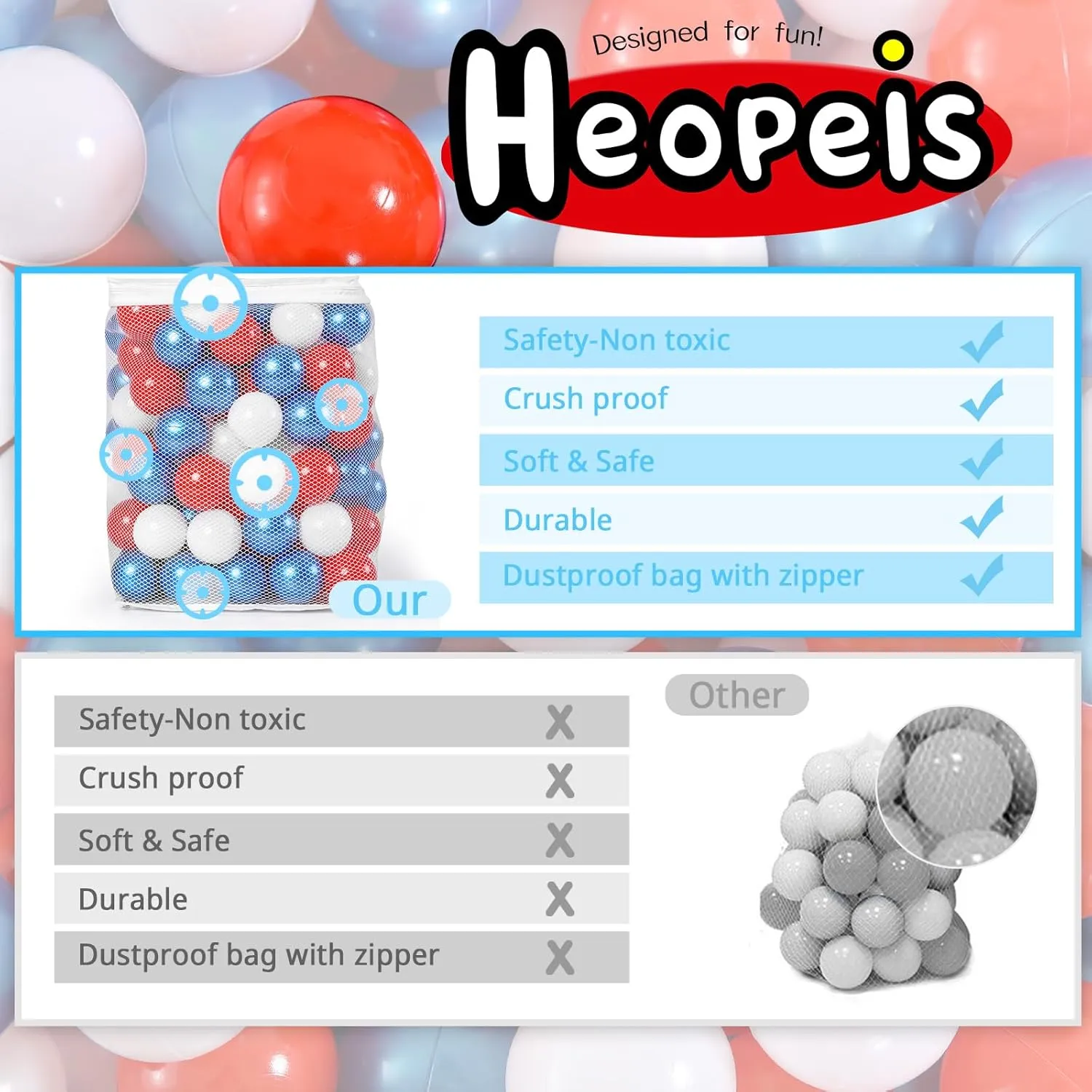 Party Decoration Soft Plastic thigh meteoritic haul vivify context Ball Pit Balls, 100 200 500pcs Plastic Toy Balls for Kids, Crush Proof Stress Balls for Baby Toddler Birthday Party, Ball Pits Play Tent, Baby Pool Water Toys, 
