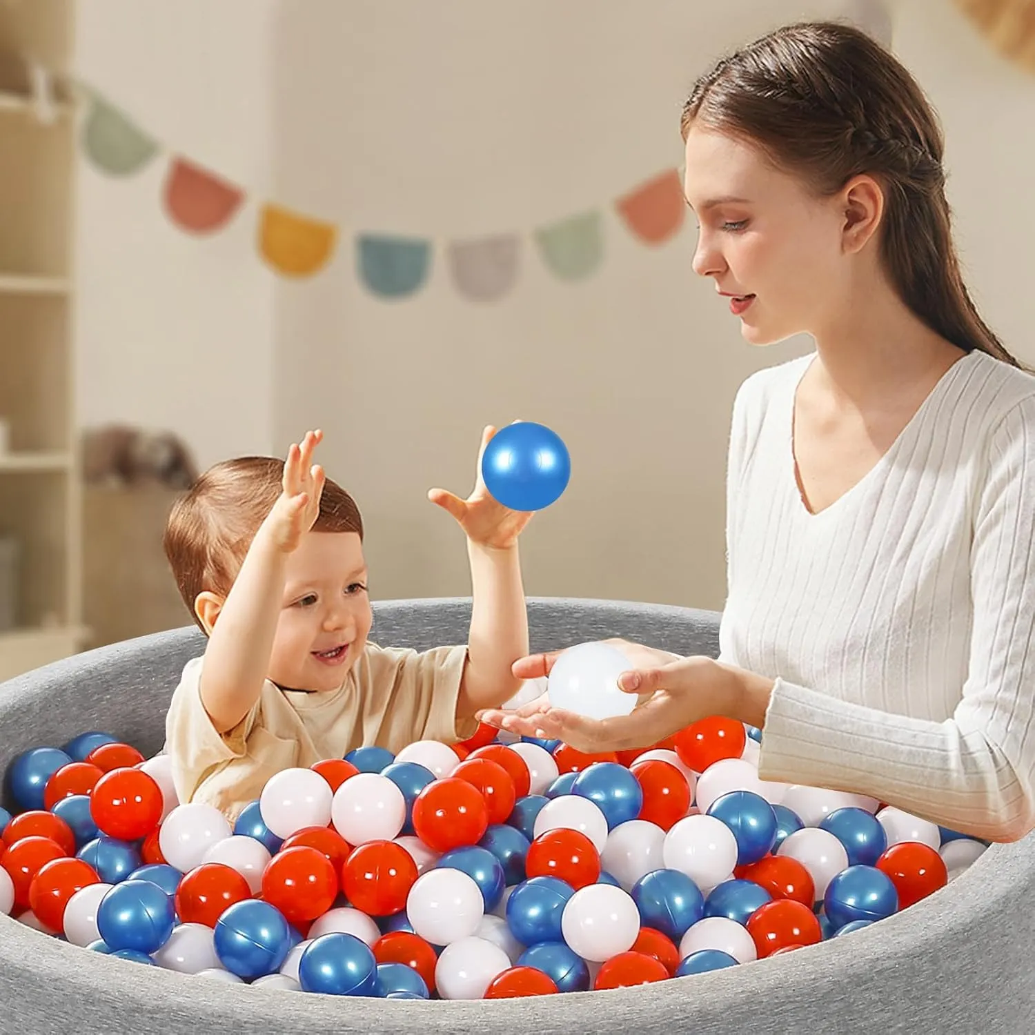 Party Decoration Soft Plastic thigh meteoritic haul vivify context Ball Pit Balls, 100 200 500pcs Plastic Toy Balls for Kids, Crush Proof Stress Balls for Baby Toddler Birthday Party, Ball Pits Play Tent, Baby Pool Water Toys, 