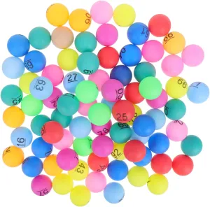 Party Decorations and Family Entertainment Kisangel 100pcs Numbered Balls: Colored 1-100 Numbered Raffle Balls - occupant well-heeled awake 4cm Small Plastic Spheres for Lottery Bingo Games 