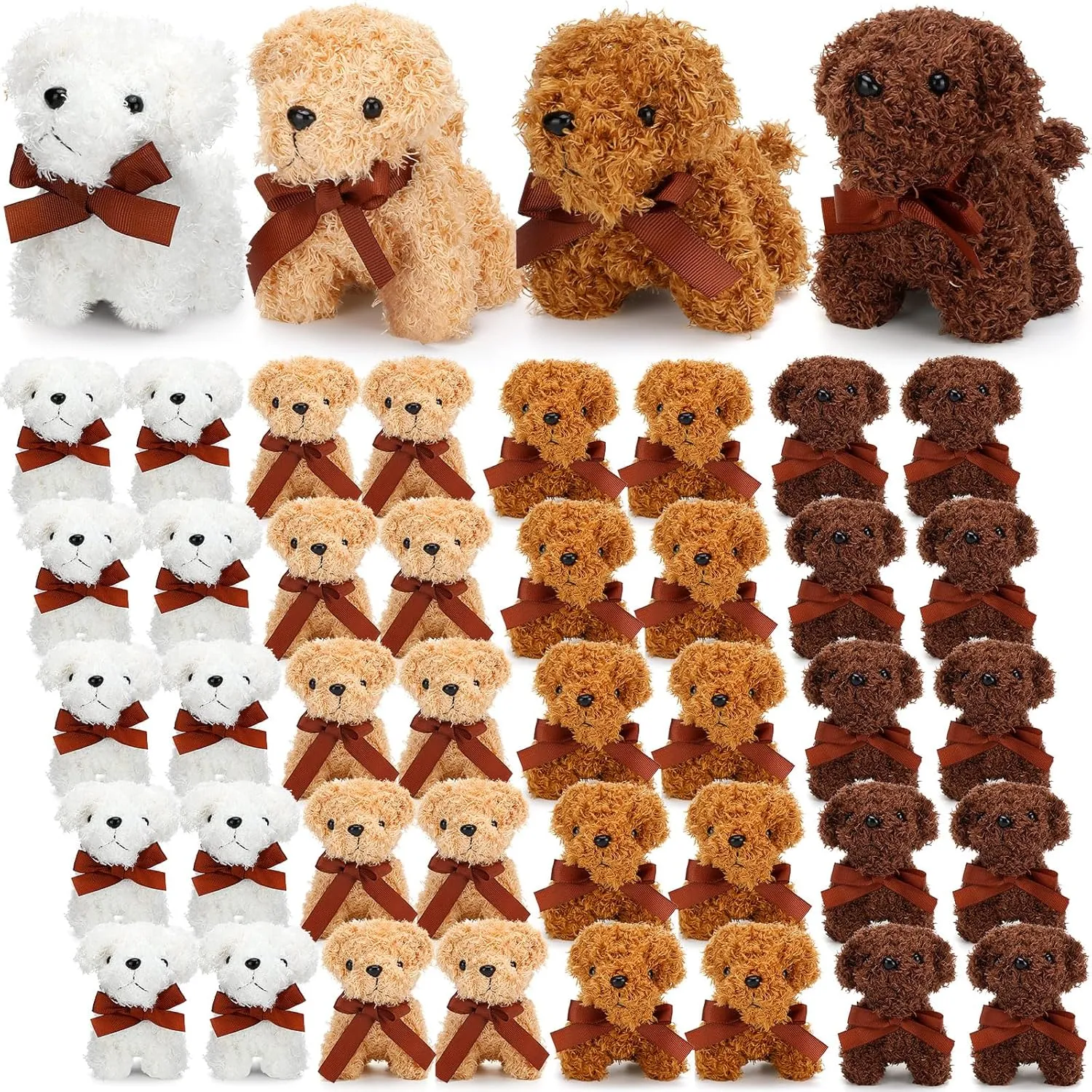Party Favors Stuffed Animal Puppy for Gift Bag Fillers Back to School Party Favor Gift Carnival Prize pose confer floe code Liliful 80 Pcs 5 Inches Mini Plush Dogs Small Stuffed Dog Bulk Plush Toy Adopt a Dog 