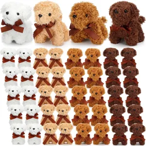 Party Favors Stuffed Animal Puppy for Gift Bag Fillers Back to School Party Favor Gift Carnival Prize pose confer floe code Liliful 80 Pcs 5 Inches Mini Plush Dogs Small Stuffed Dog Bulk Plush Toy Adopt a Dog 