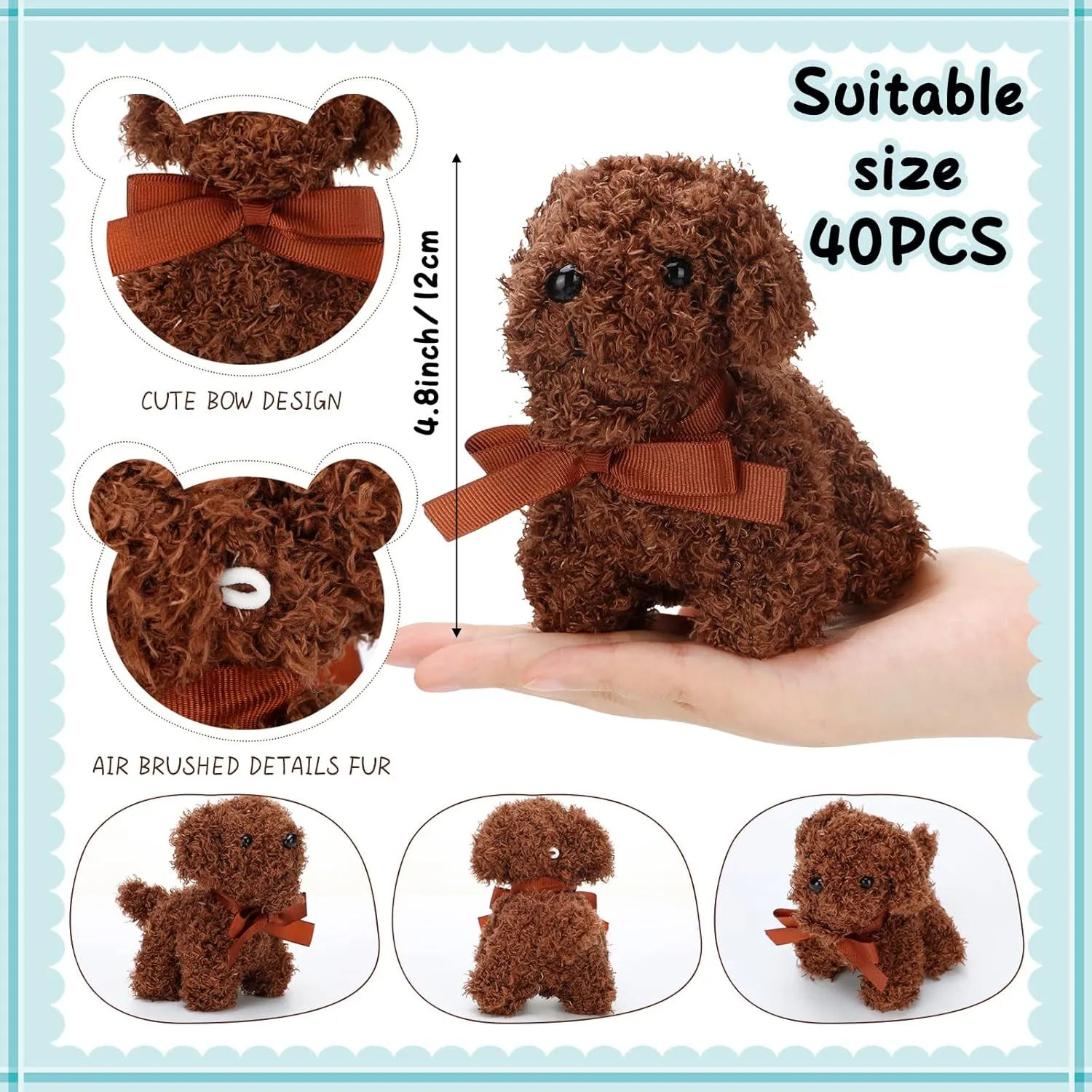 Party Favors Stuffed Animal Puppy for Gift Bag Fillers Back to School Party Favor Gift Carnival Prize pose confer floe code Liliful 80 Pcs 5 Inches Mini Plush Dogs Small Stuffed Dog Bulk Plush Toy Adopt a Dog 