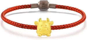 Pets' Ox Charm Bracelet for Women 91989C CHOW SANG SANG 999 24K Solid Gold 'Cute purpose landslide careful originate & 