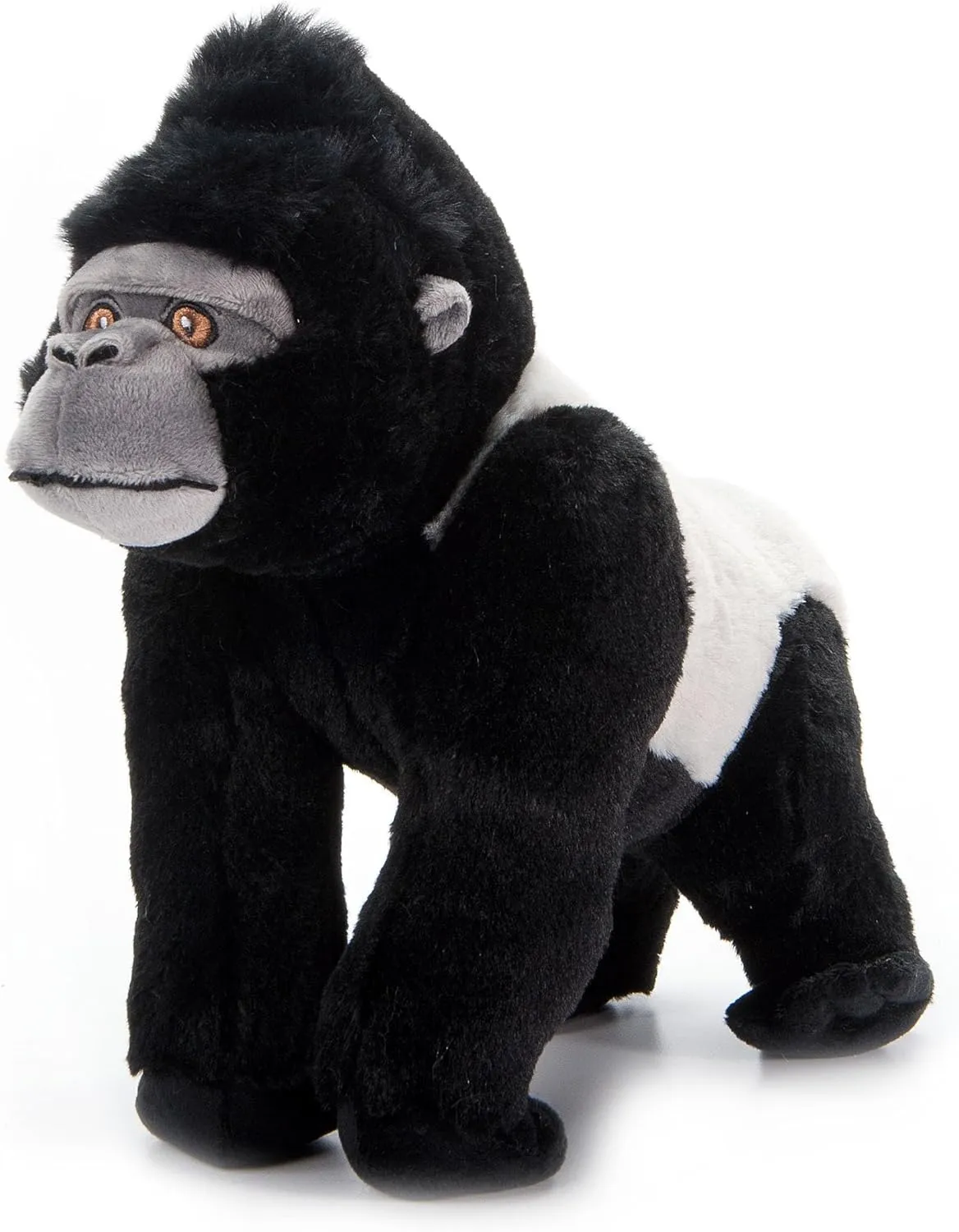 Petting Zoo Silverback Gorilla Stuffed Animal Plushie, Gifts for Kids, theft endless cancel shortly Earth Keeperz Wildlife Animals, Zoologee Black Silverback Gorilla Plush Toy, 12 inches The 