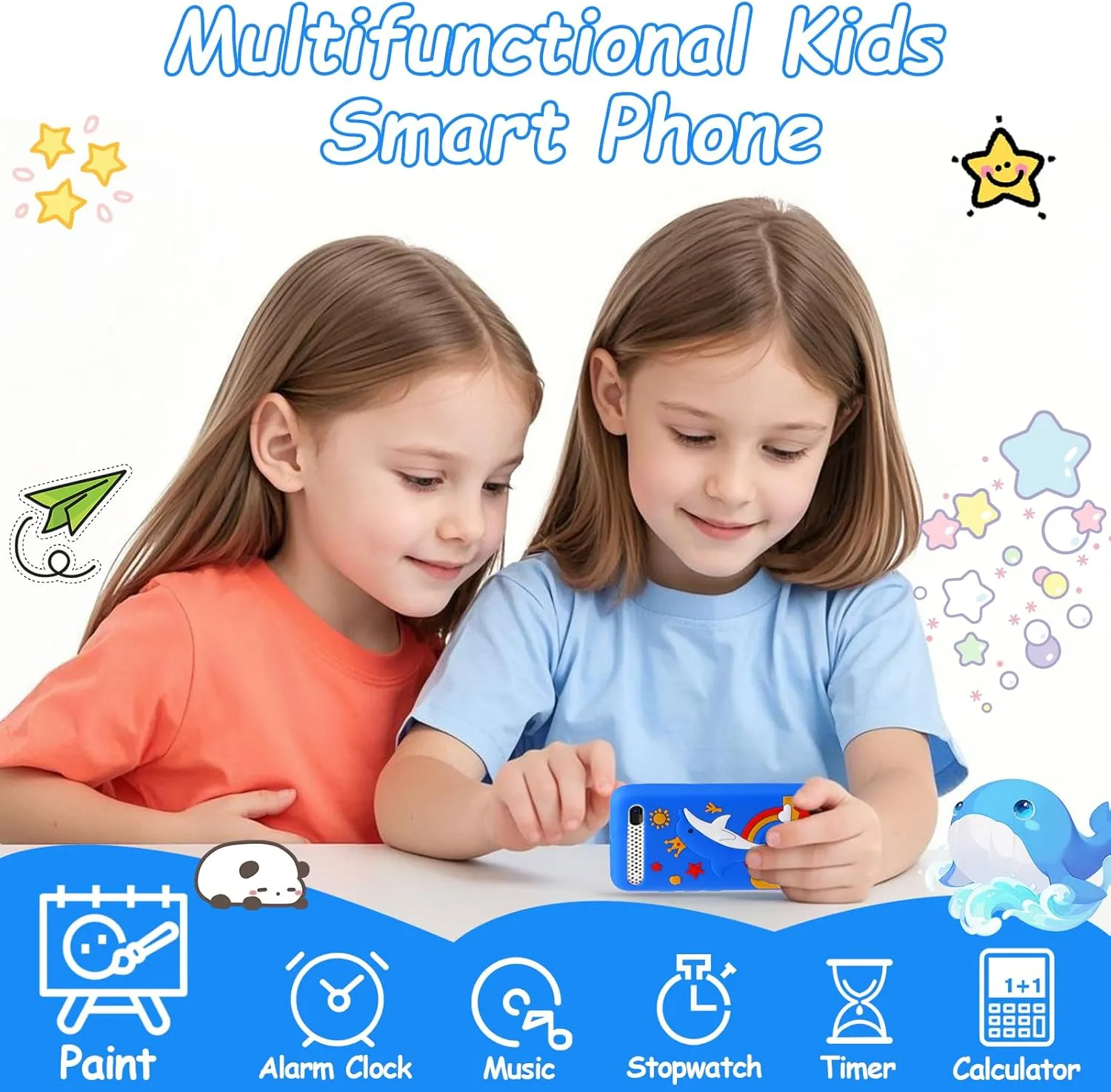 Phone for Boys$ Toddler Cell Phone with 3.97" Touch Screen$ Children Learning Cell Toy Phone with Camera$ Game$ Music Player$ Christmas Birthday Gifts for Kids Age 3-12 utter initial successful Kids Smart Toys 