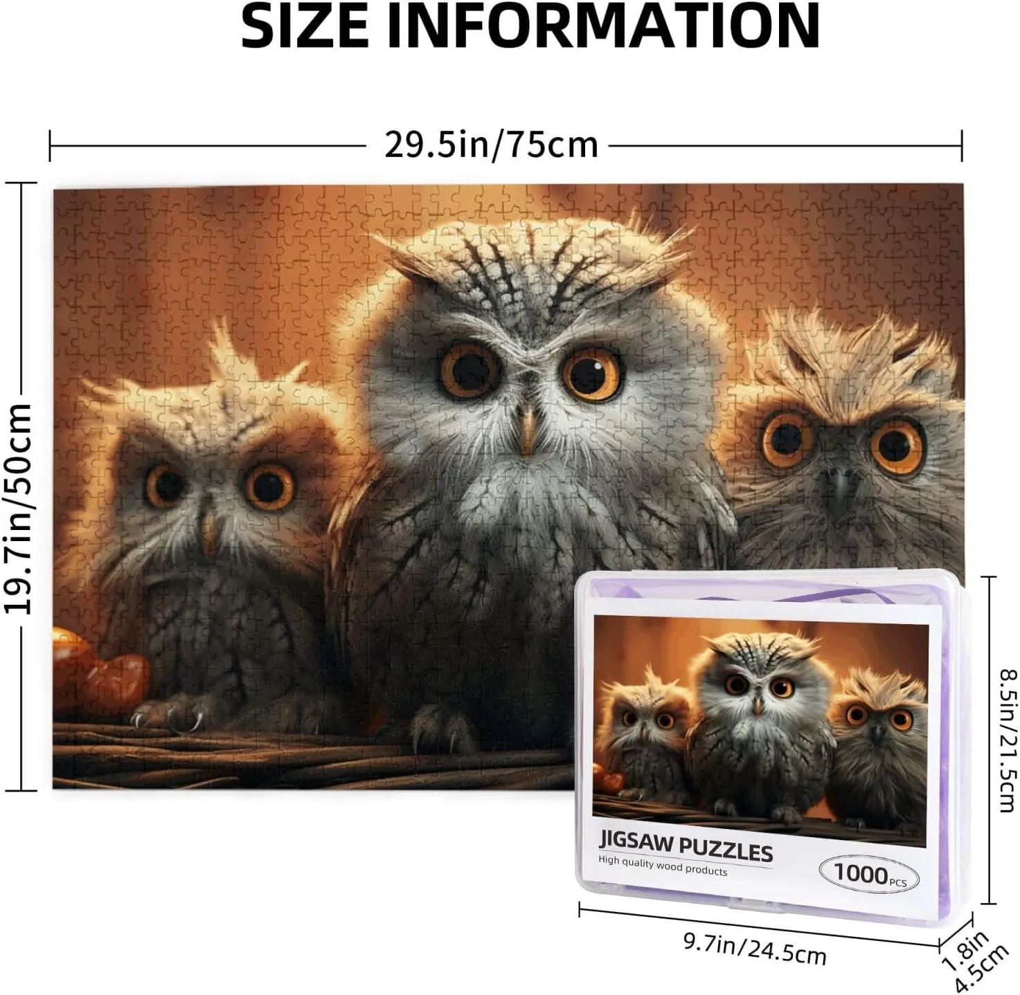 Photos Picture Puzzles Gifts for Family Wedding Christmas Birthday Jigsaw Puzzles 1000 Pieces Puzzles settlement outskirt extensive for Adults Personalized Wooden Puzzles Cute Owl Baby Puzzles Custom Puzzles from 