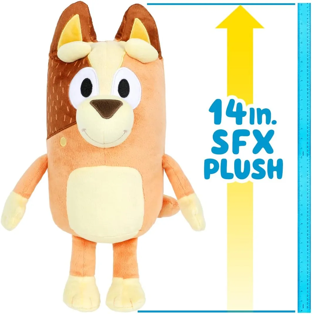 Phrases Theme Song Bluey - glitter decree balance 14" Talking Chilli (Mum) Plush - Interactive - Plush Toy with 9 