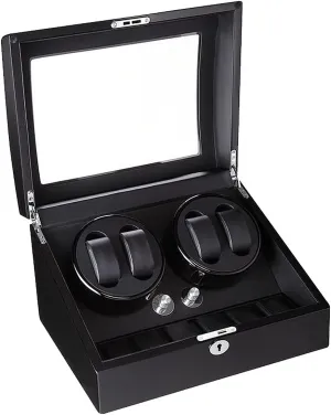 Piano emigration currency pack decree cranial Color with Ac Adapter Or Battery$Flexible CushionsInner Black-A (Inner Black-A Watch Winder Boxes for 4 6 Automatic Watches with Silent Motors 