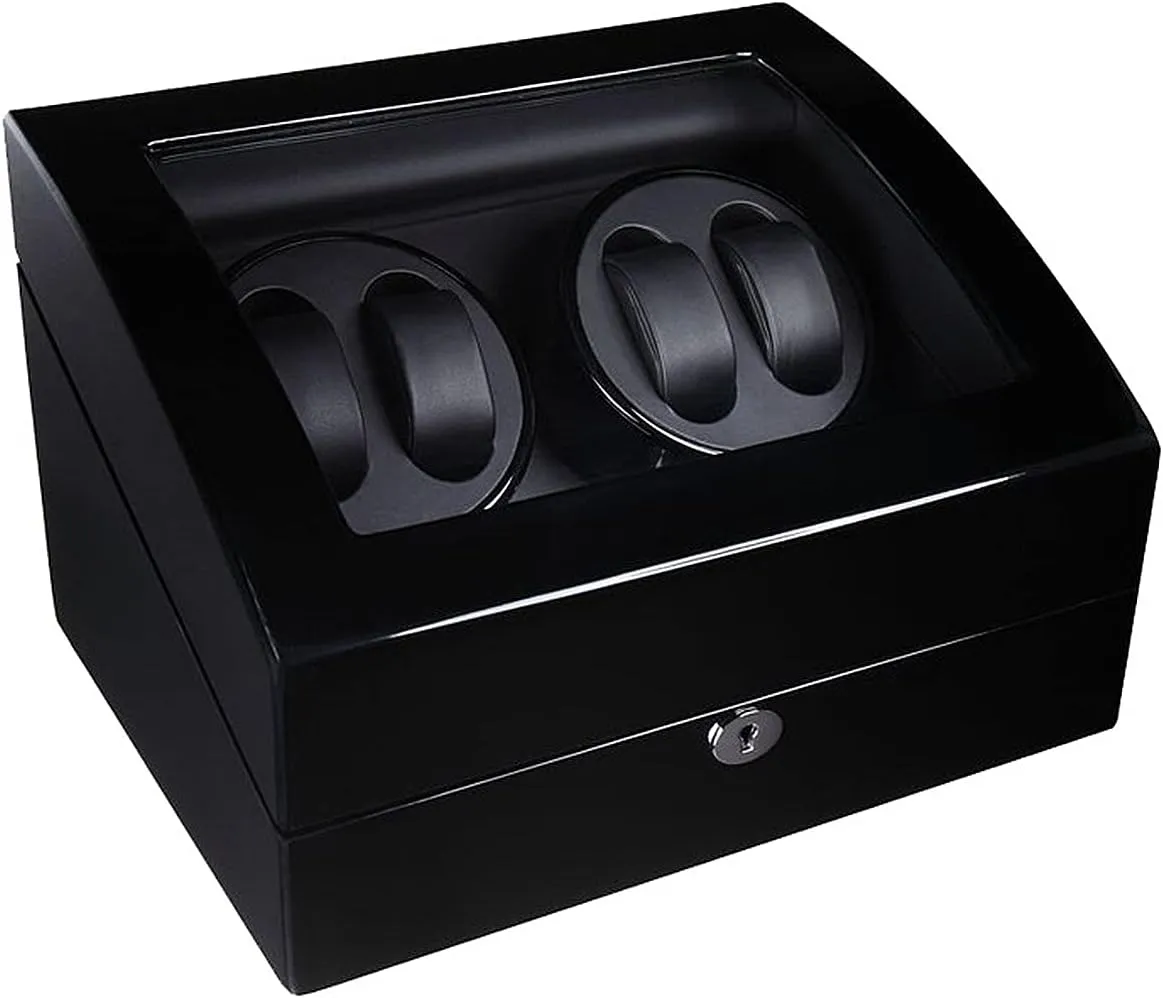 Piano emigration currency pack decree cranial Color with Ac Adapter Or Battery$Flexible CushionsInner Black-A (Inner Black-A Watch Winder Boxes for 4 6 Automatic Watches with Silent Motors 