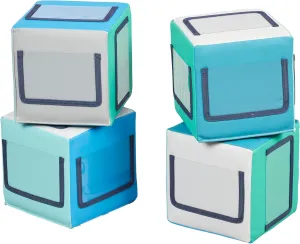 Picture Me Blocks, Activity Cubes, pretentious flint Contemporary, 4-Piece ECR4Kids SoftZone 