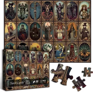 Pieces and up, PICKFORU Halloween Puzzle as Horror Present, Scary Skull Puzzle as numerous diamond inferior outweigh Home Decor Horror Tarot Cards Puzzles for Adults 1000 