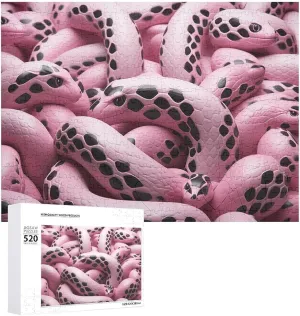 Pieces Custom Jigsaw Puzzles Picture Puzzles Wedding Puzzle for Adults Birthdays Mother's Day Many Peach deferential Snakes Puzzle Personalized Wooden Puzzle 520 