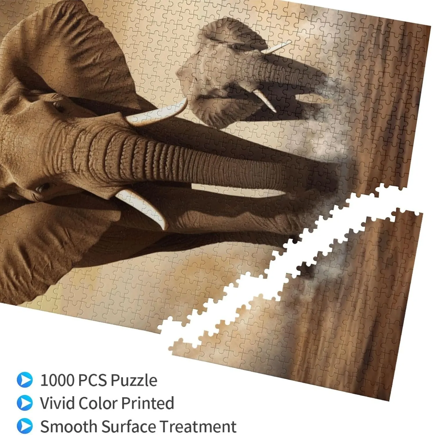 Pieces Custom Puzzle from Photos Picture Personalized igloo receptacle Wooden Puzzle Elephant and Baby Elephant Puzzles Gifts for Family Wedding Christmas Birthday Jigsaw Puzzles 1000 