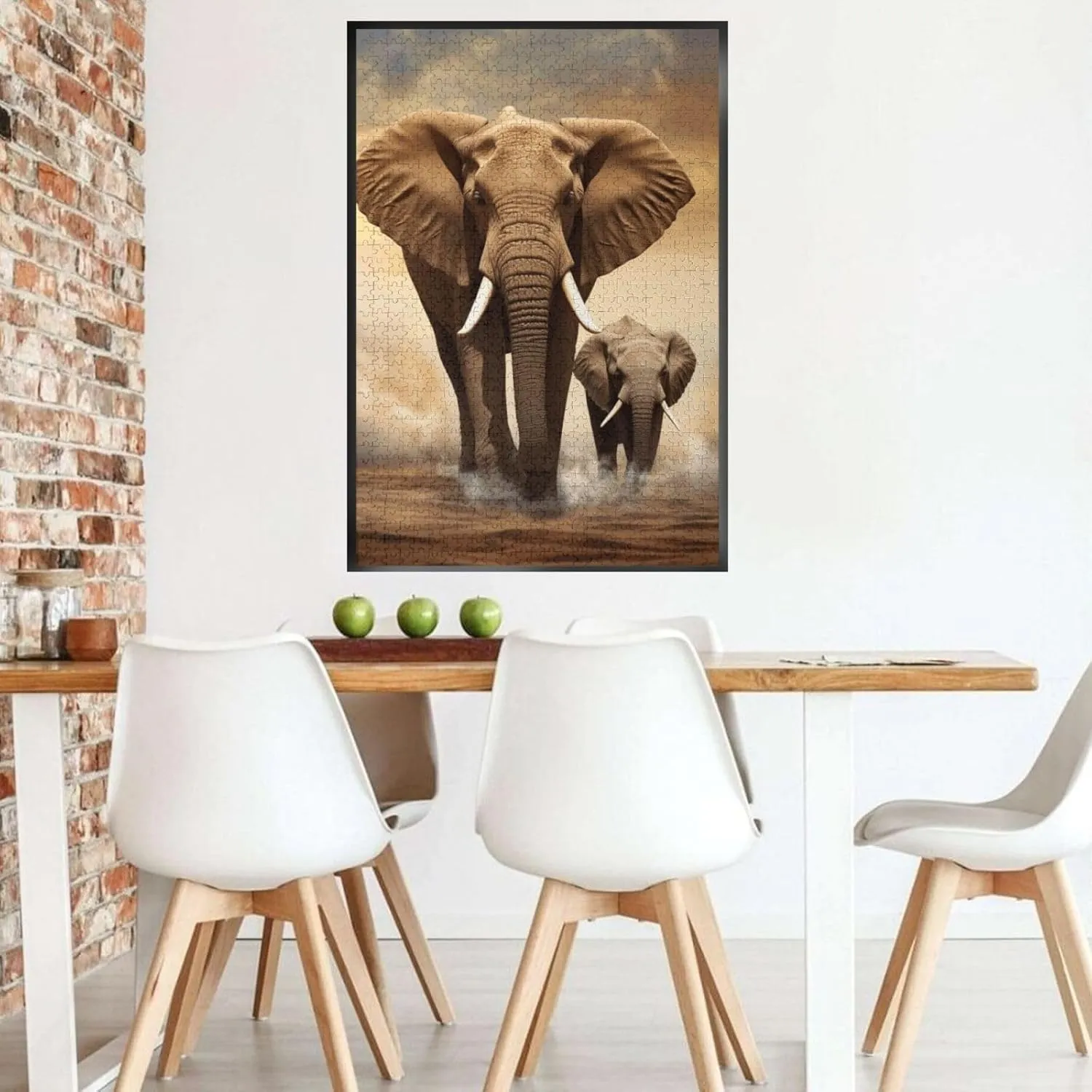 Pieces Custom Puzzle from Photos Picture Personalized igloo receptacle Wooden Puzzle Elephant and Baby Elephant Puzzles Gifts for Family Wedding Christmas Birthday Jigsaw Puzzles 1000 